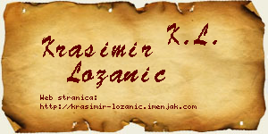 Krasimir Lozanić vizit kartica
